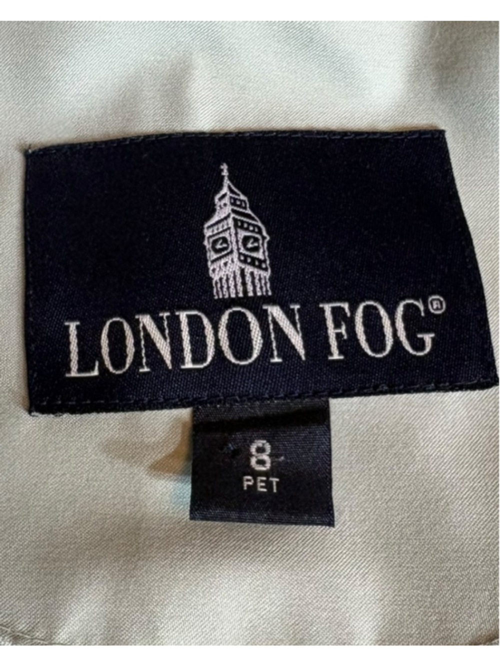 Women's LONDON FOG Trench Coat 8P Sage Green - Picture 13 of 16